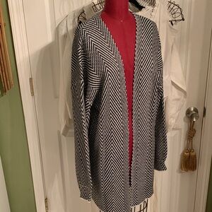 Yo y black/white cardigan